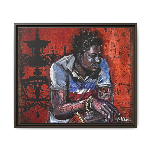 "Black"Matte Canvas, Framed (Multi-color)