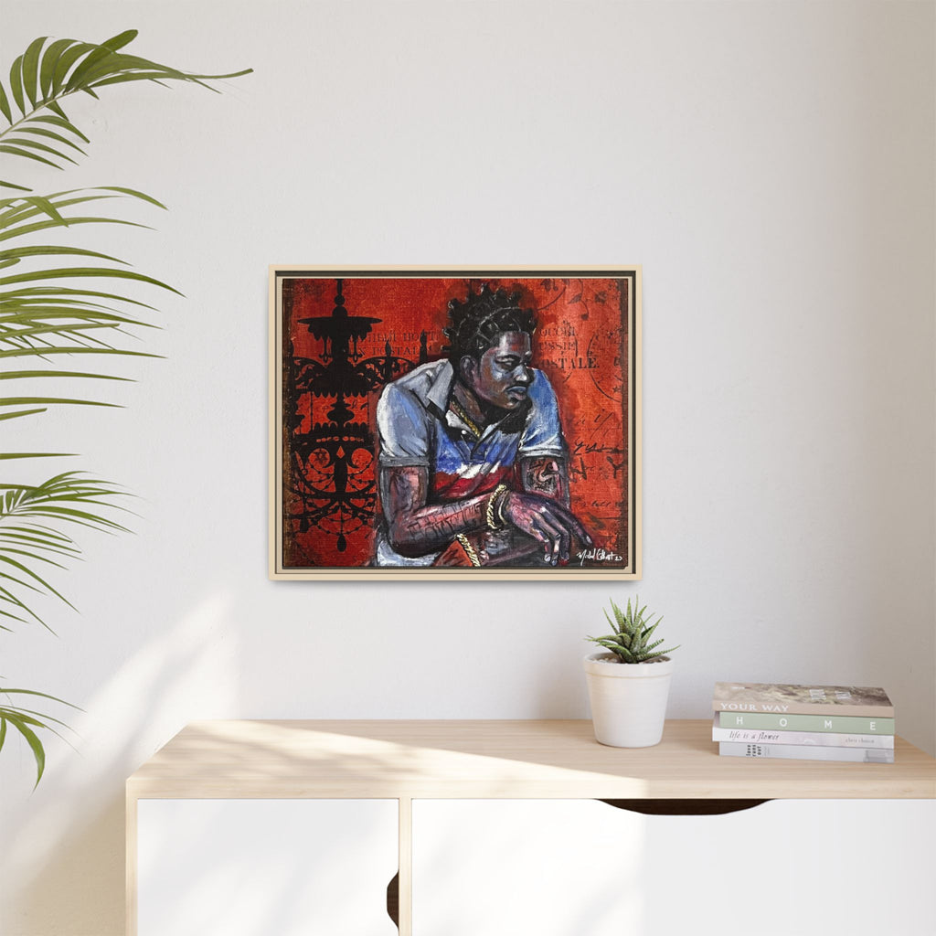 "Black"Matte Canvas, Framed (Multi-color)