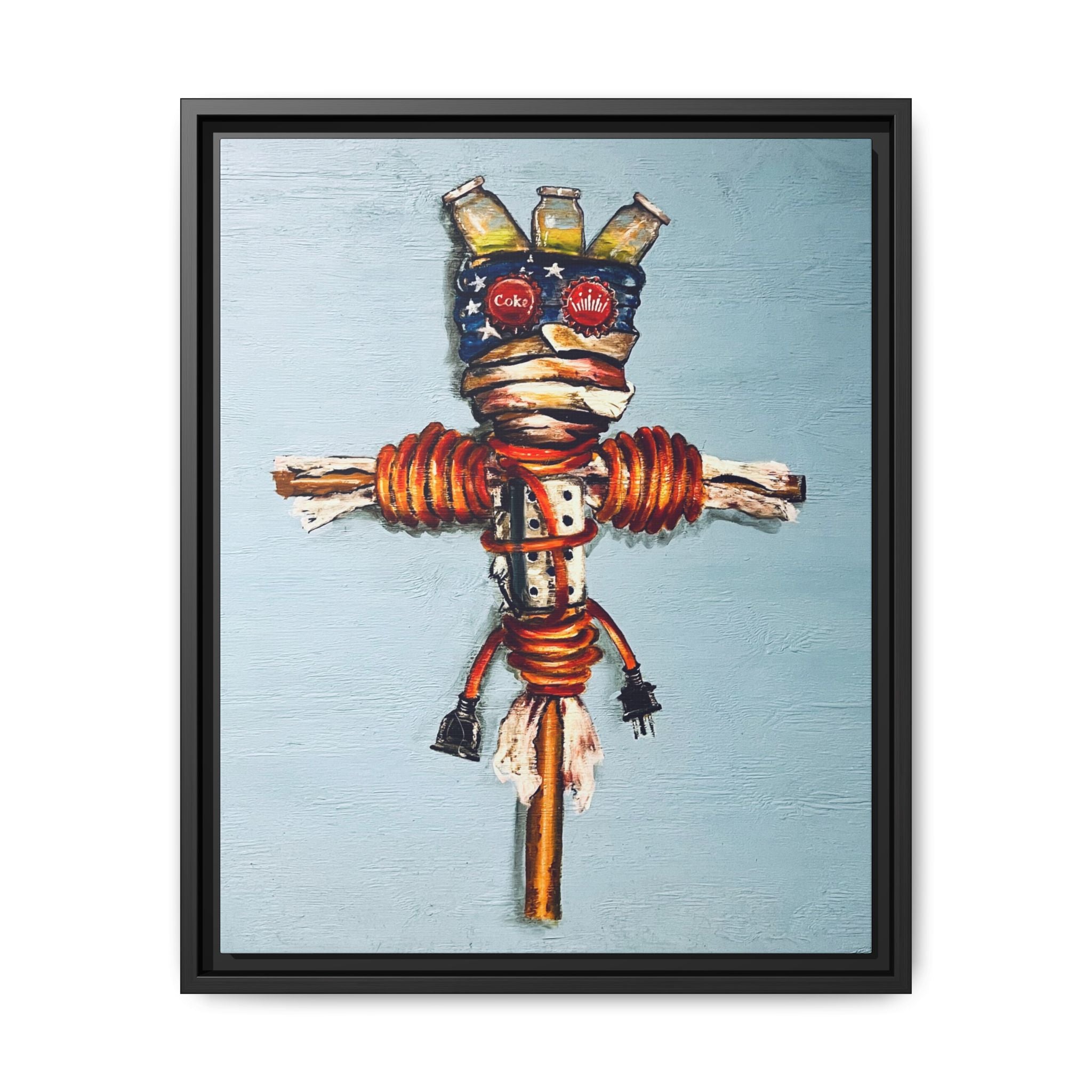 "Copper Man "Houdie series Matte Canvas, Framed (Multi-color)