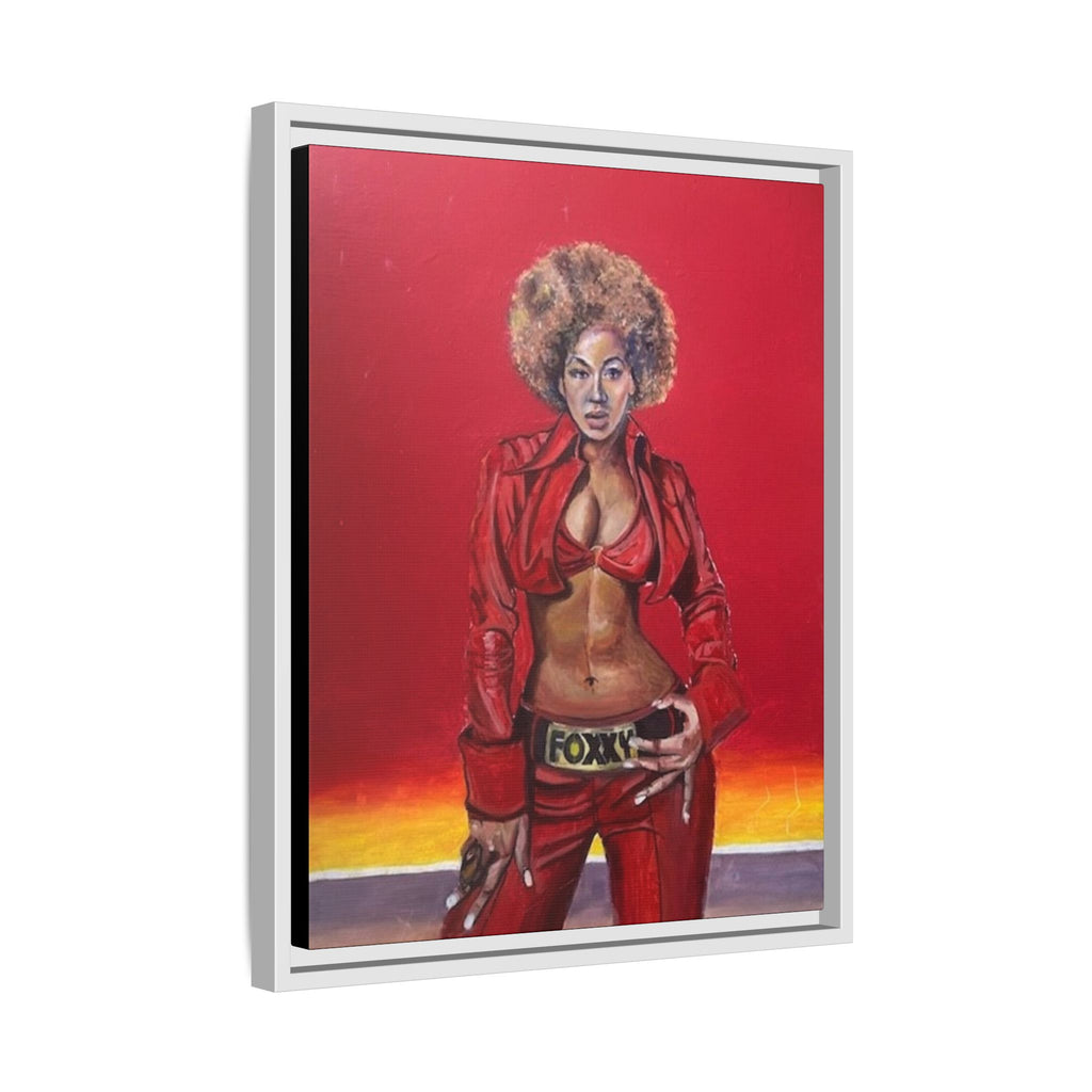 "Foxy"Matte Canvas, Framed (Multi-color)