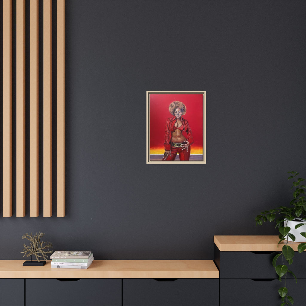 "Foxy"Matte Canvas, Framed (Multi-color)