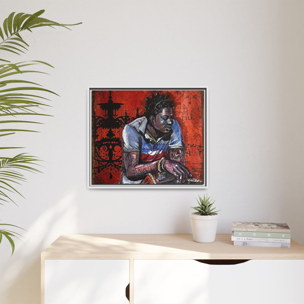"Black"Matte Canvas, Framed (Multi-color)