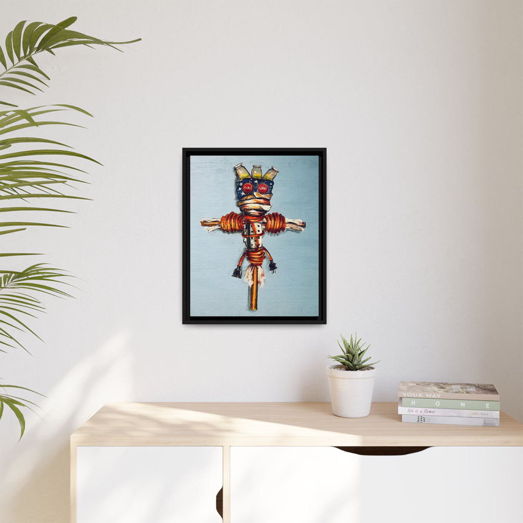 "Copper Man "Houdie series Matte Canvas, Framed (Multi-color)