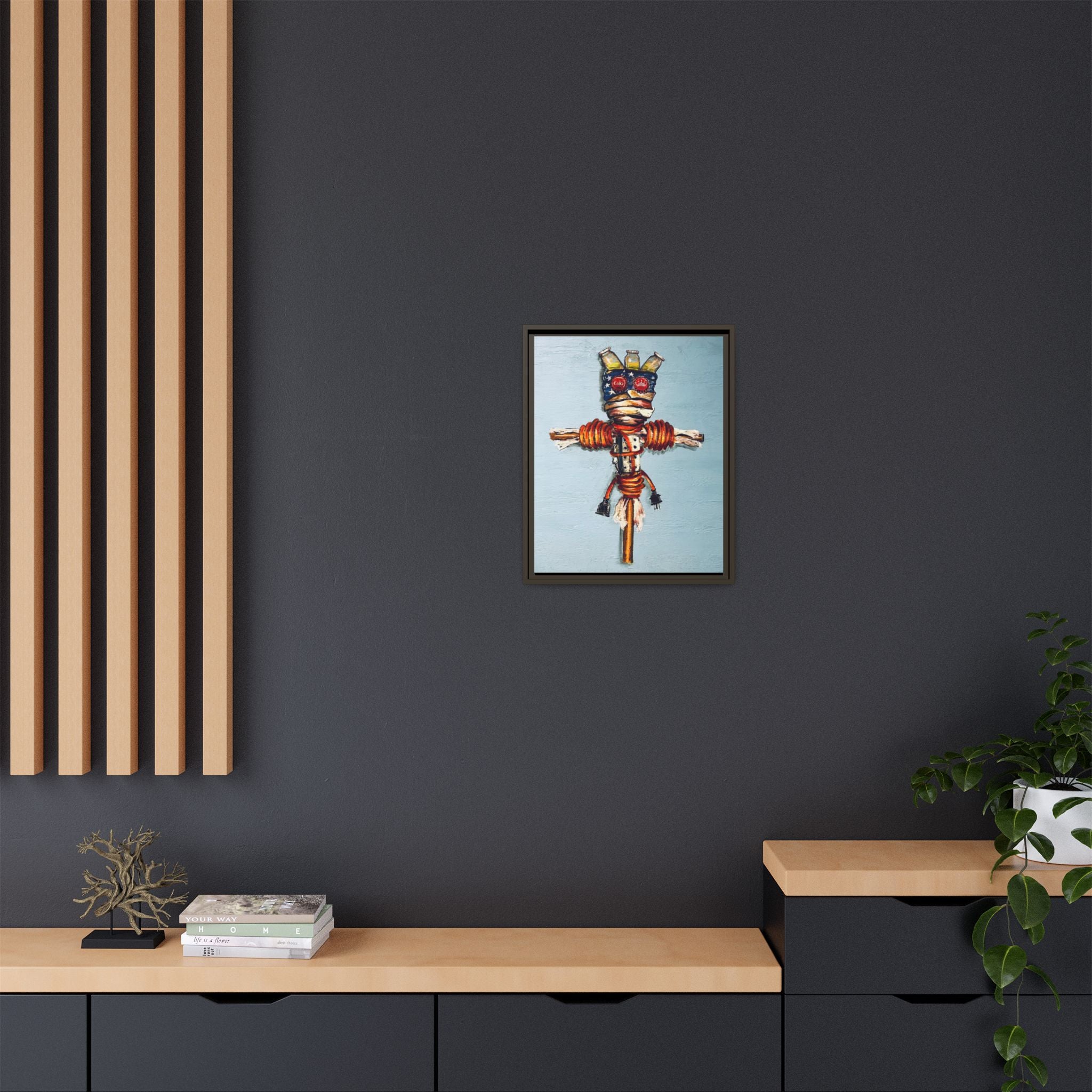 "Copper Man "Houdie series Matte Canvas, Framed (Multi-color)