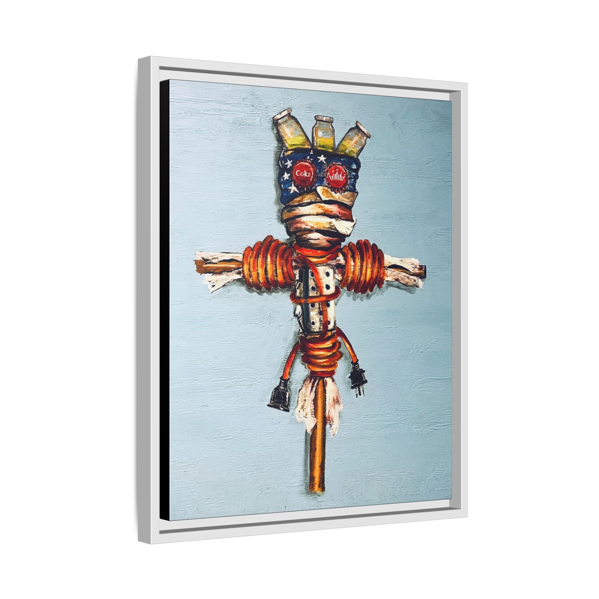 "Copper Man "Houdie series Matte Canvas, Framed (Multi-color)
