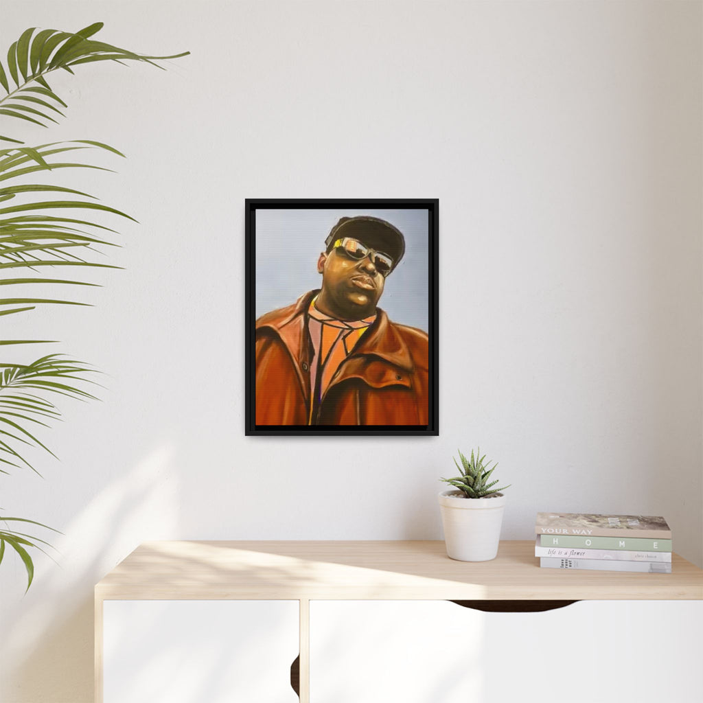 "Biggie"Matte Canvas, Framed (Multi-color)