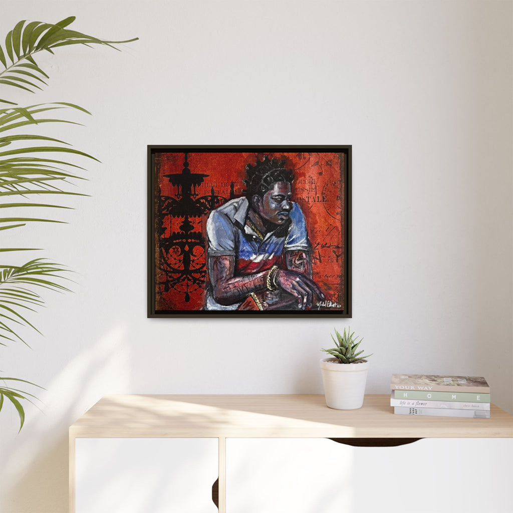 "Black"Matte Canvas, Framed (Multi-color)
