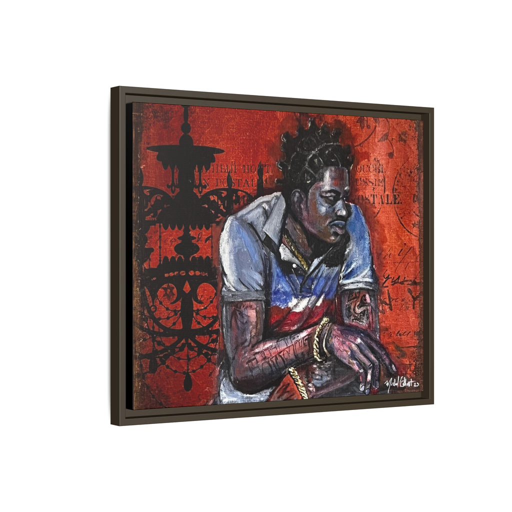 "Black"Matte Canvas, Framed (Multi-color)