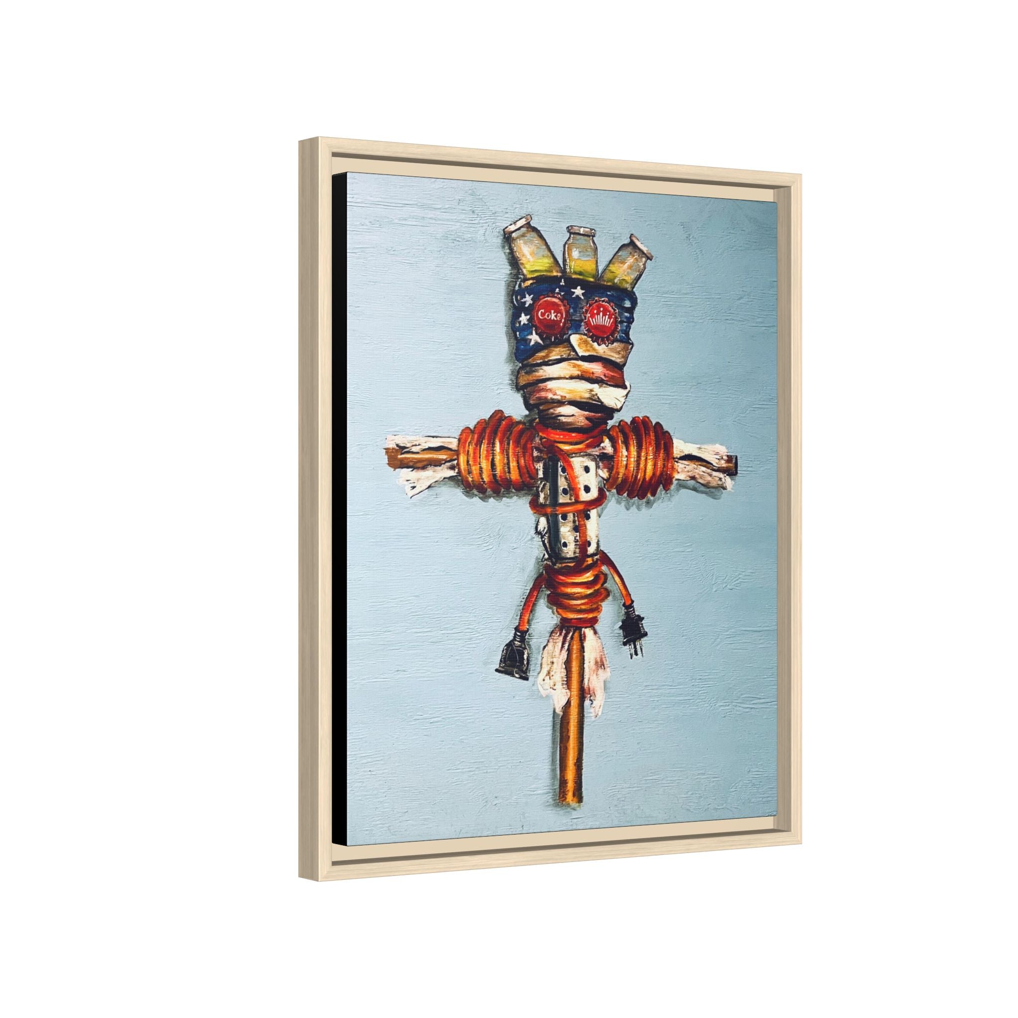 "Copper Man "Houdie series Matte Canvas, Framed (Multi-color)