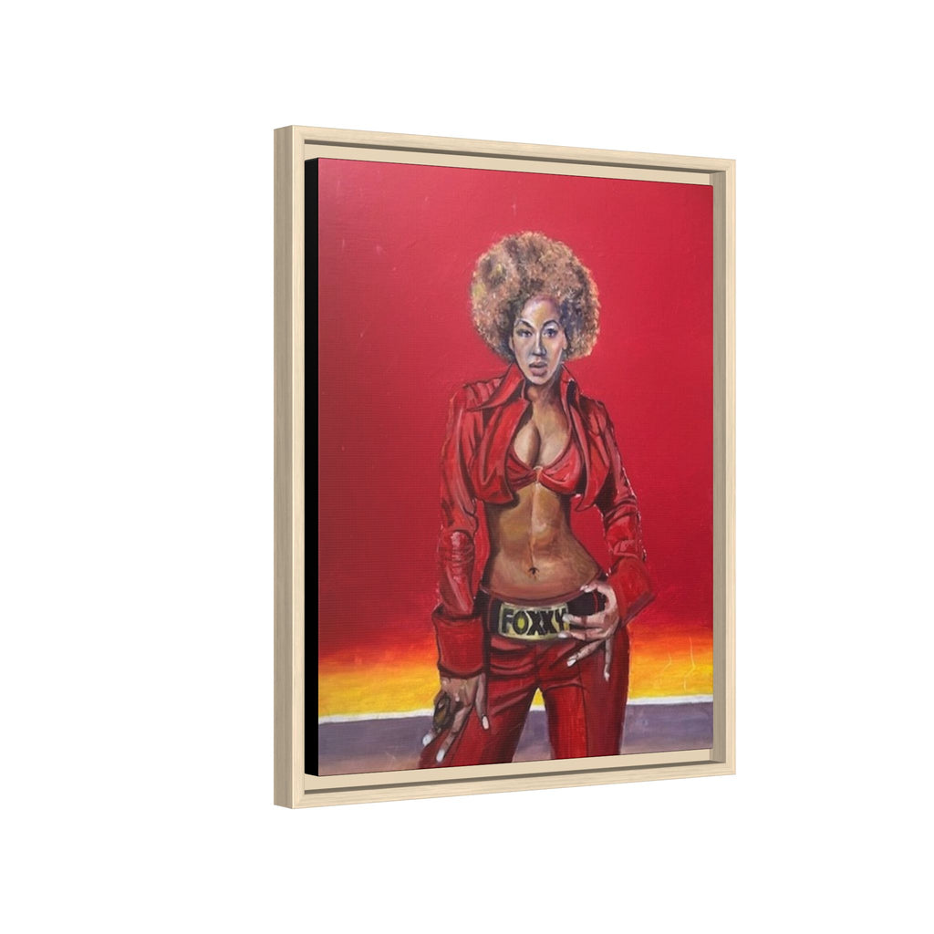 "Foxy"Matte Canvas, Framed (Multi-color)