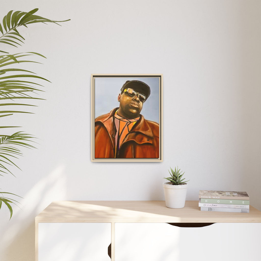 "Biggie"Matte Canvas, Framed (Multi-color)