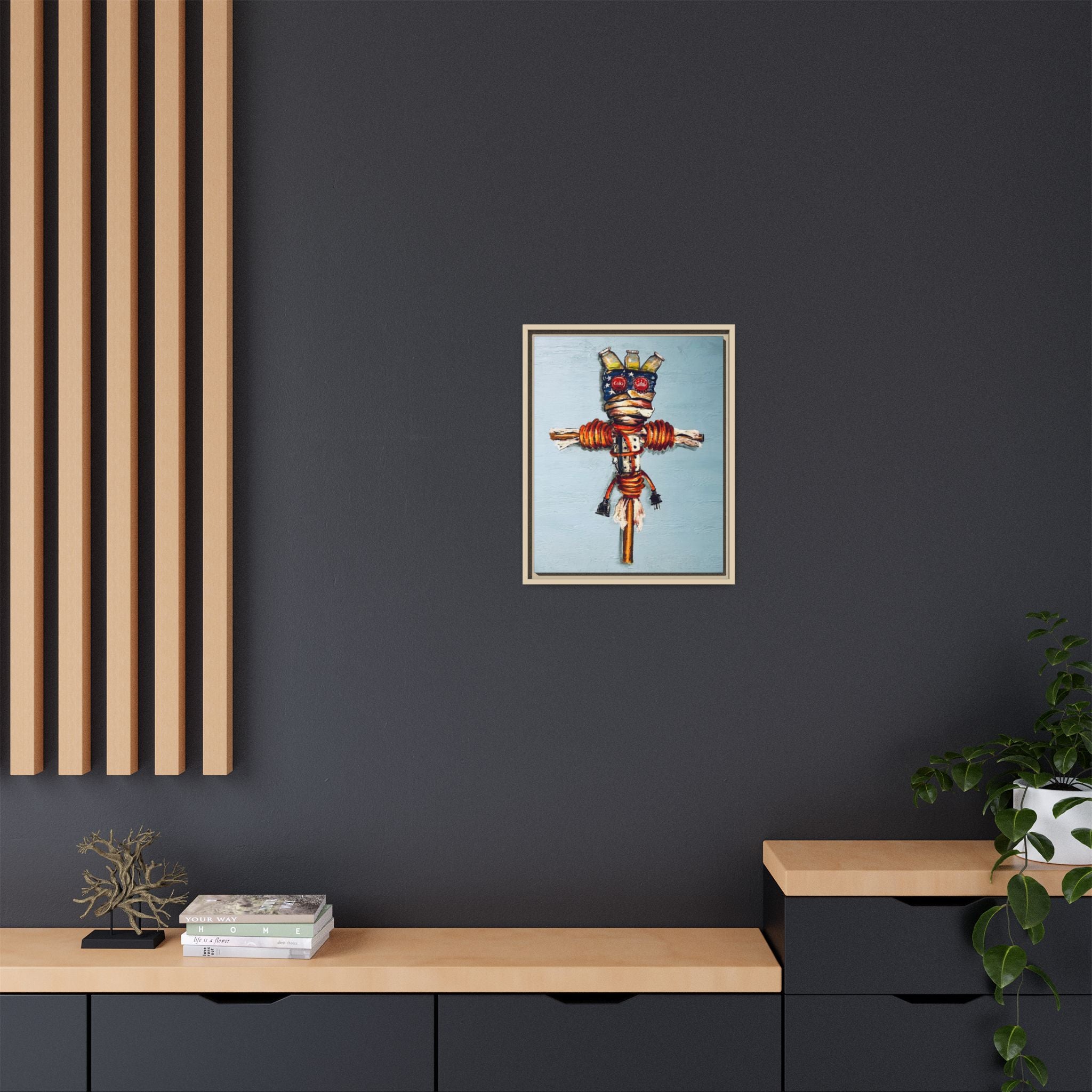 "Copper Man "Houdie series Matte Canvas, Framed (Multi-color)