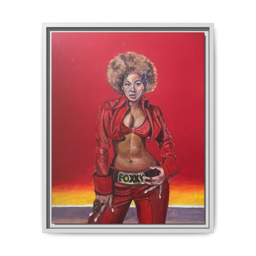"Foxy"Matte Canvas, Framed (Multi-color)