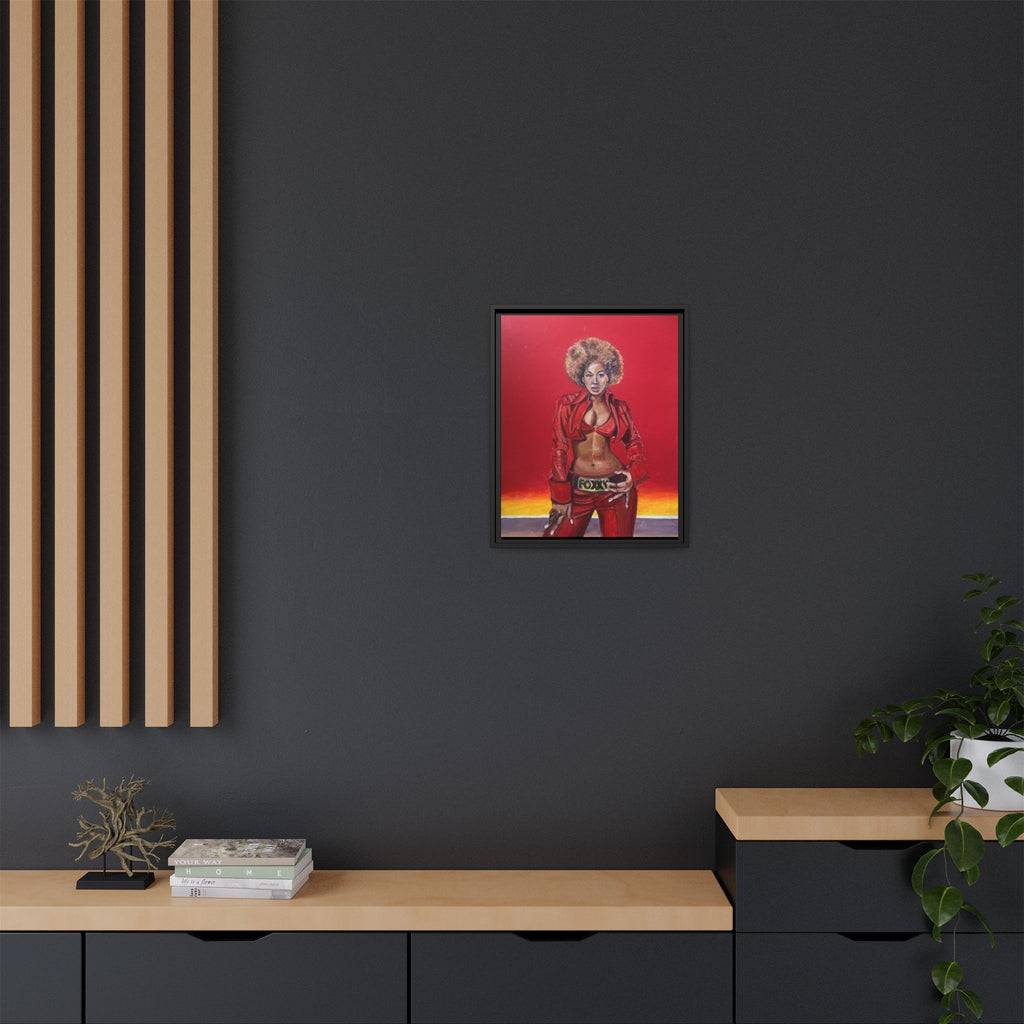 "Foxy"Matte Canvas, Framed (Multi-color)
