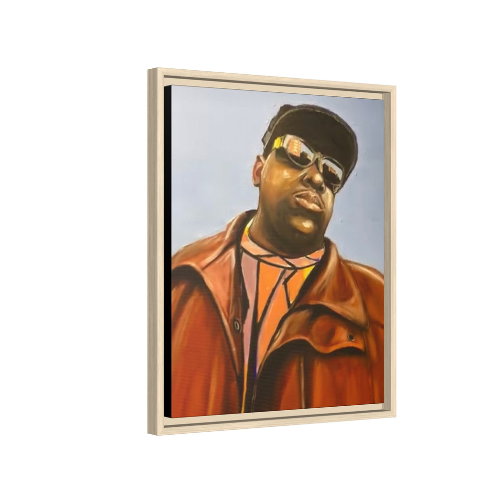 "Biggie"Matte Canvas, Framed (Multi-color)