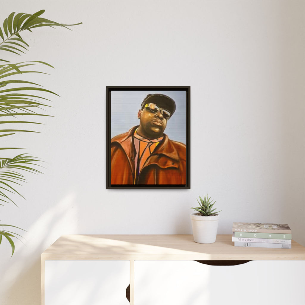 "Biggie"Matte Canvas, Framed (Multi-color)