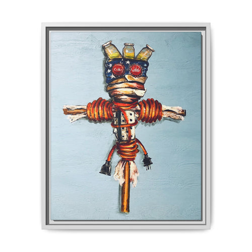 "Copper Man "Houdie series Matte Canvas, Framed (Multi-color)