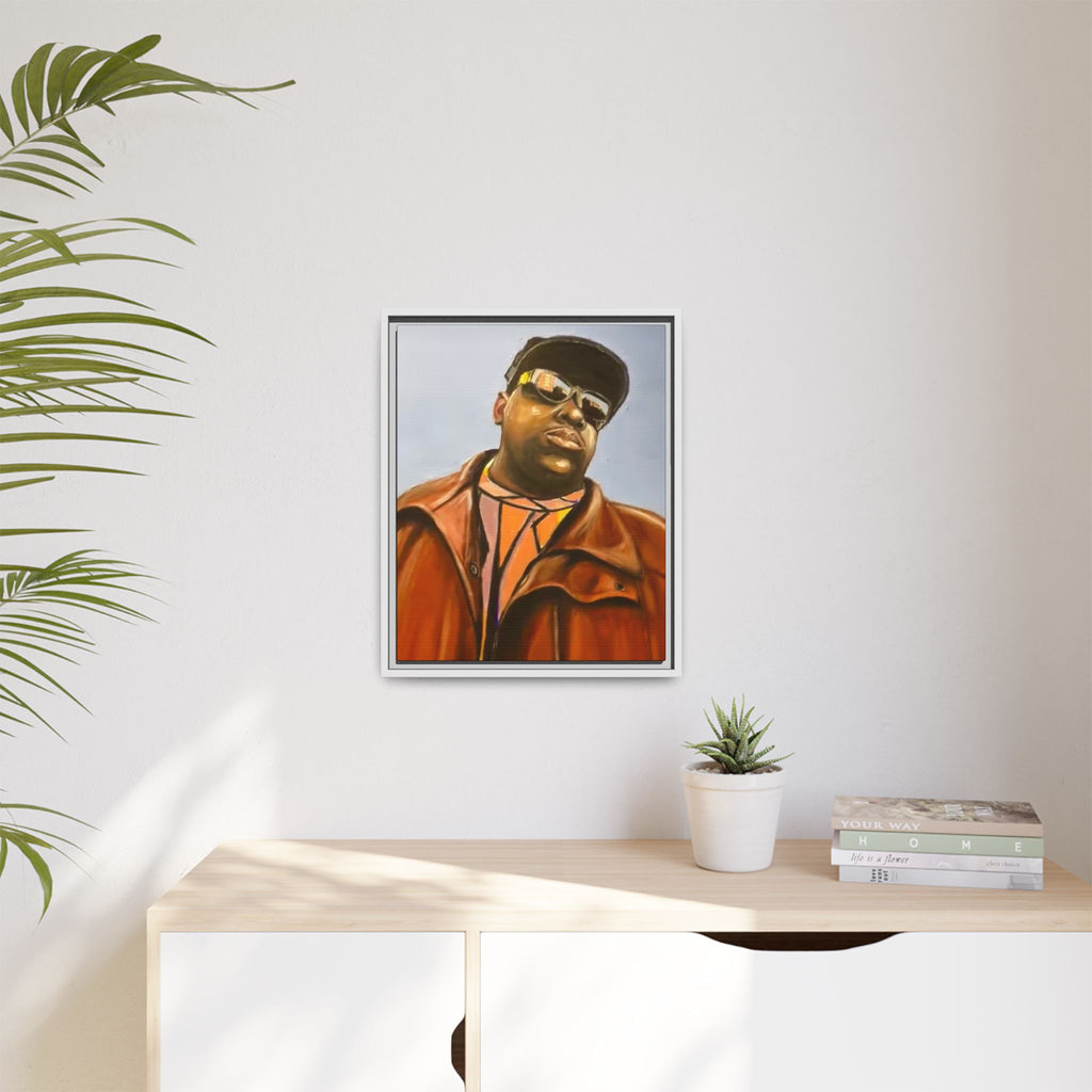 "Biggie"Matte Canvas, Framed (Multi-color)