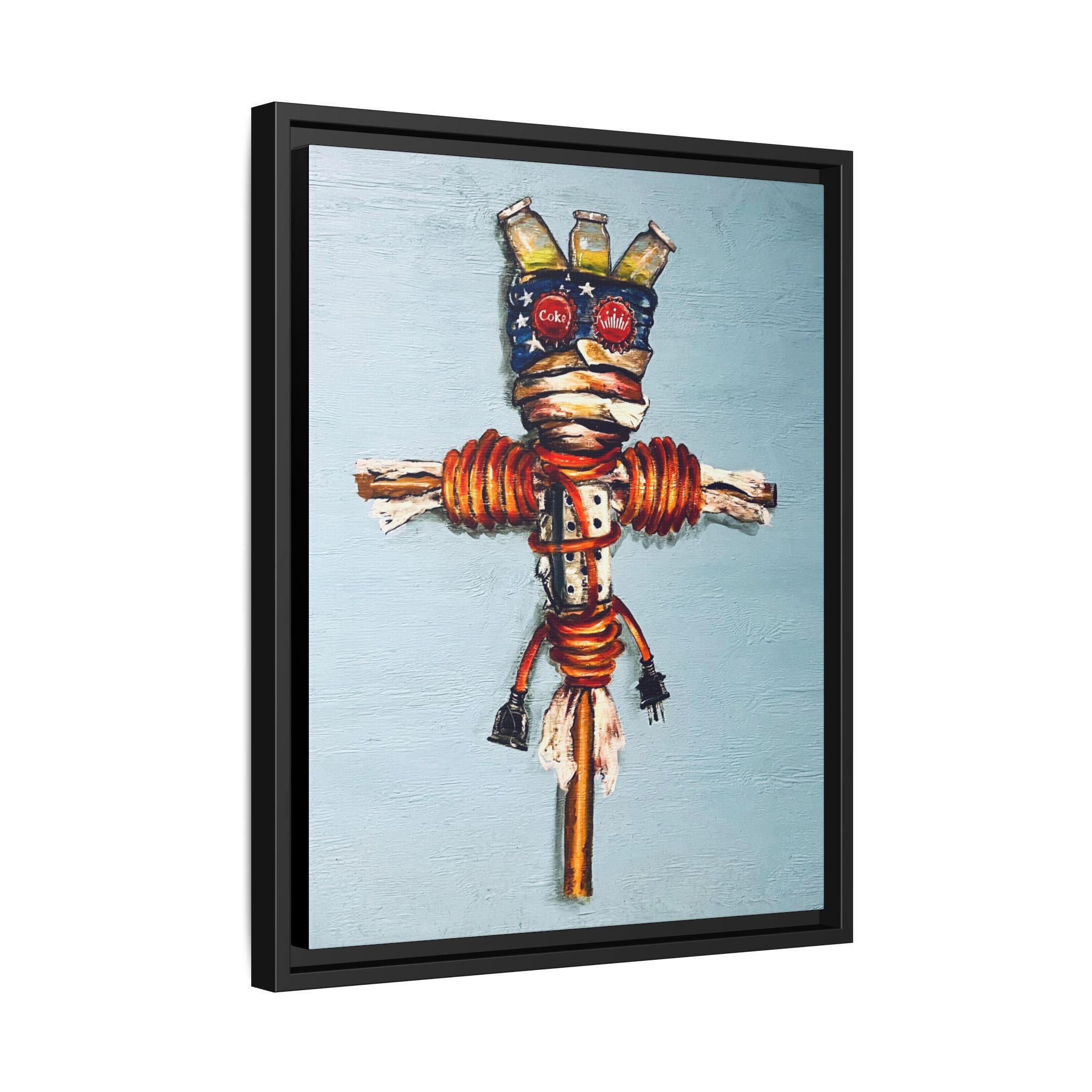 "Copper Man "Houdie series Matte Canvas, Framed (Multi-color)