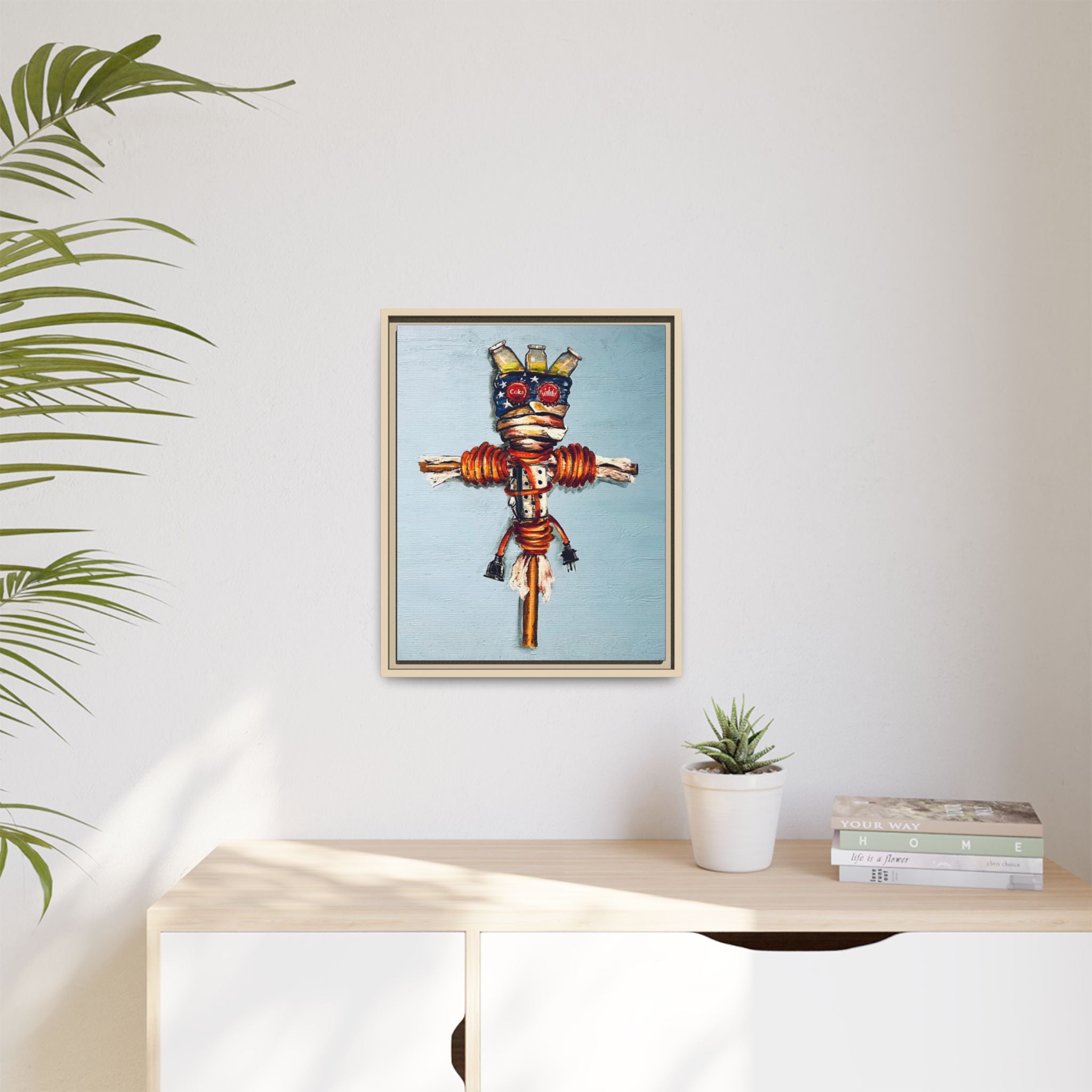 "Copper Man "Houdie series Matte Canvas, Framed (Multi-color)